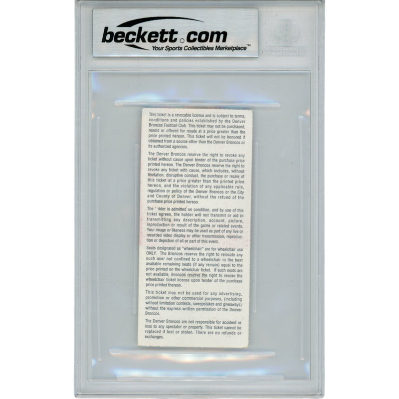Terrell Davis Signed Denver Broncos 1999 AFC Championship Ticket Stub (BAS 10)