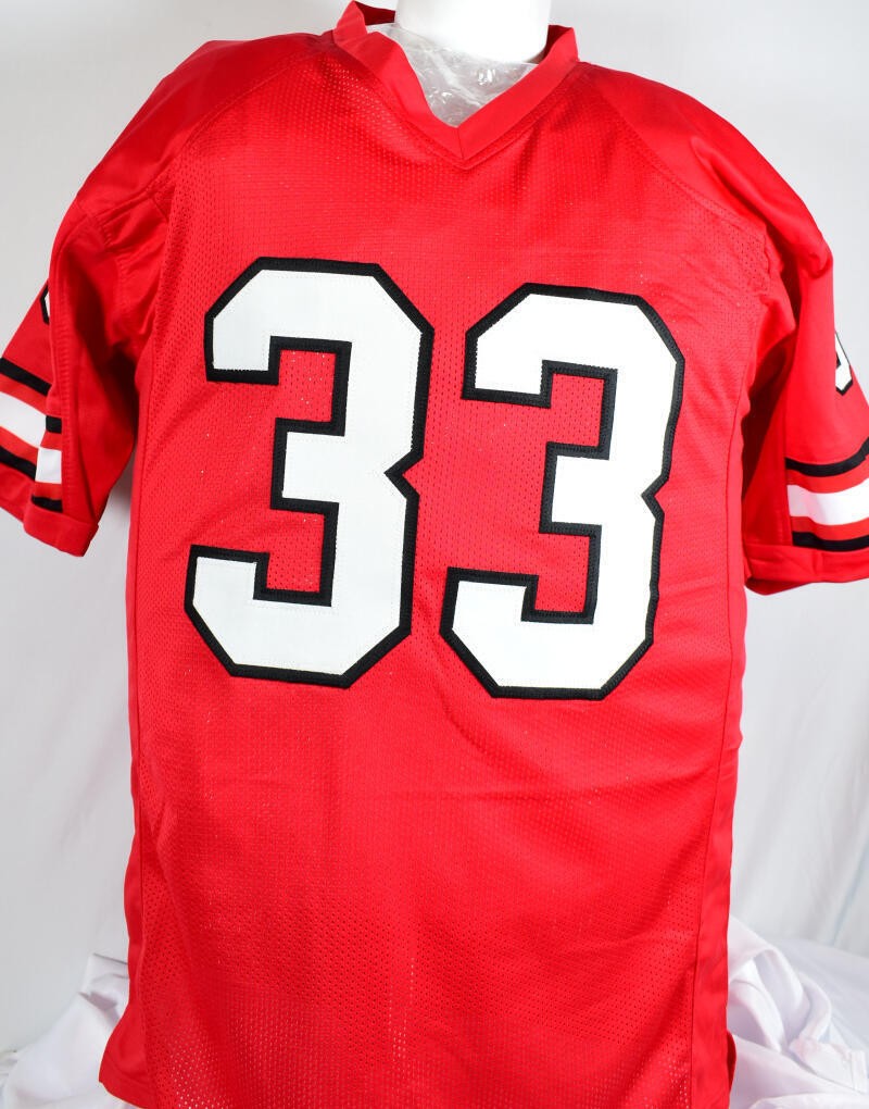 Terrell Davis Autographed Georgia Bulldogs Jersey Red Inscribed "Go Dawgs"