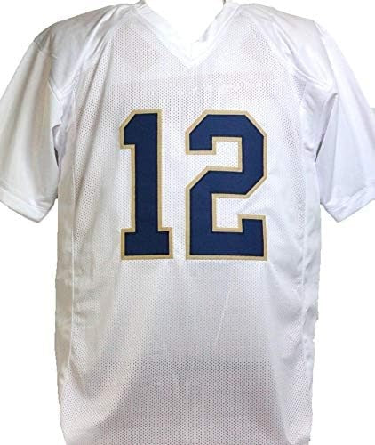 Ian Book Autographed Notre Dame Style Custom White Jersey