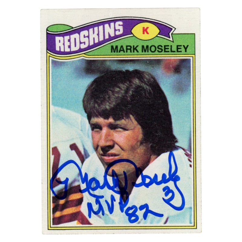 Mark Moseley Signed Washington Redskins 1977 Topps #91 Trading Card
