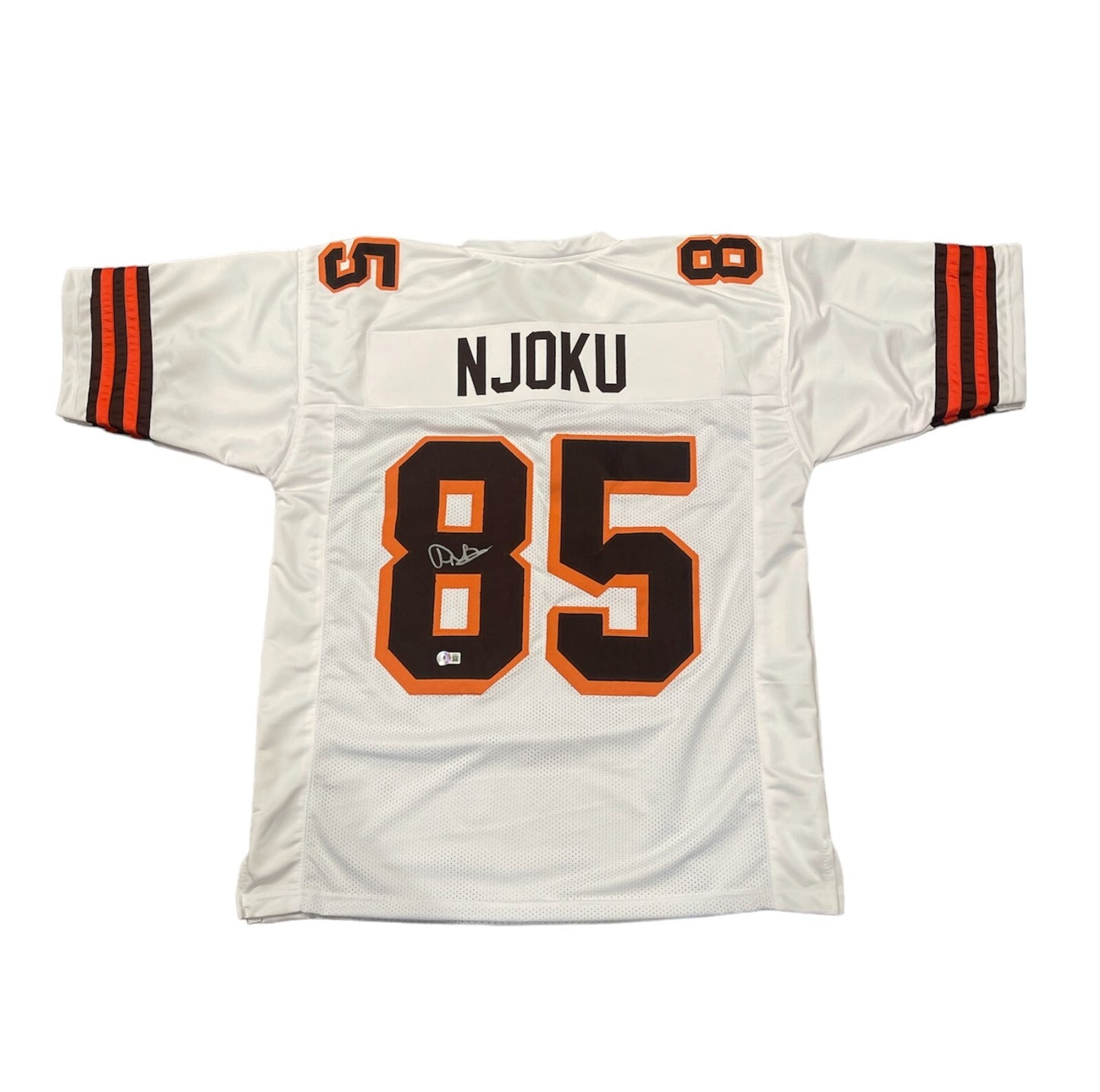 David Njoku Signed Cleveland Browns Custom Football Jersey (BAS COA)