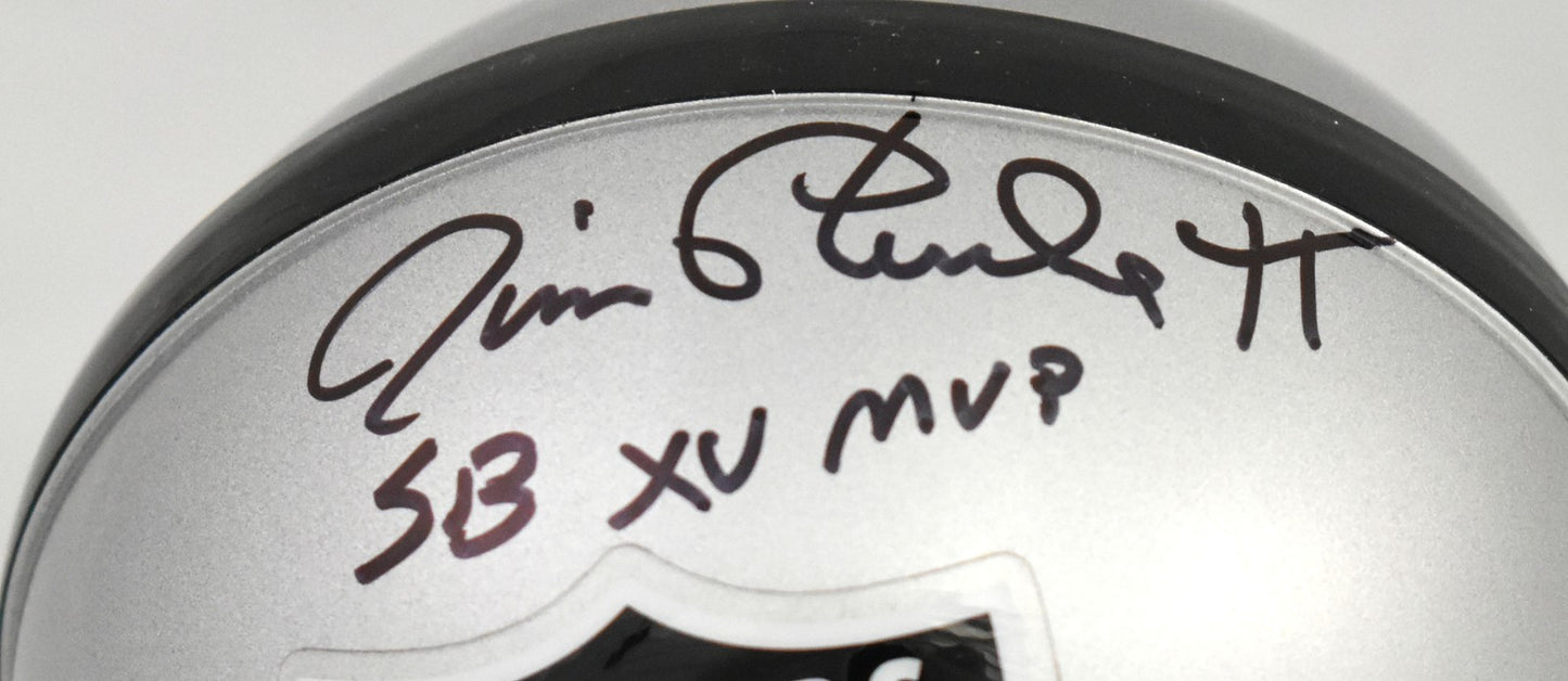 Jim Plunkett Signed Las Vegas Raiders Mini Helmet with SB MVP Inscription