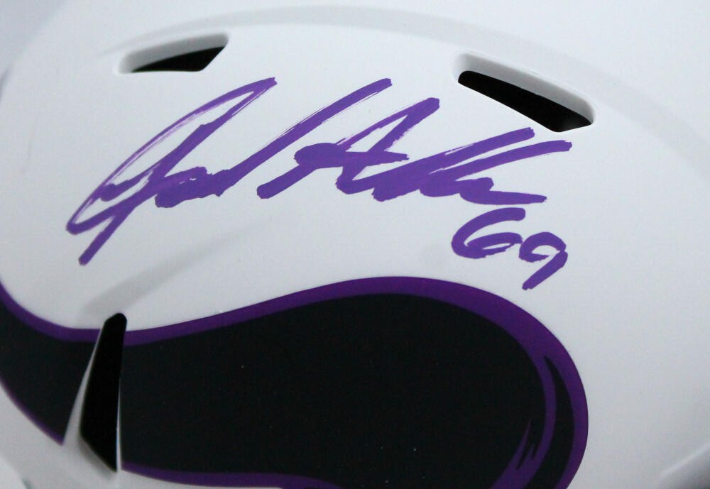 Jared Allen Signed Minnesota Vikings Lunar Speed Mini Helmet