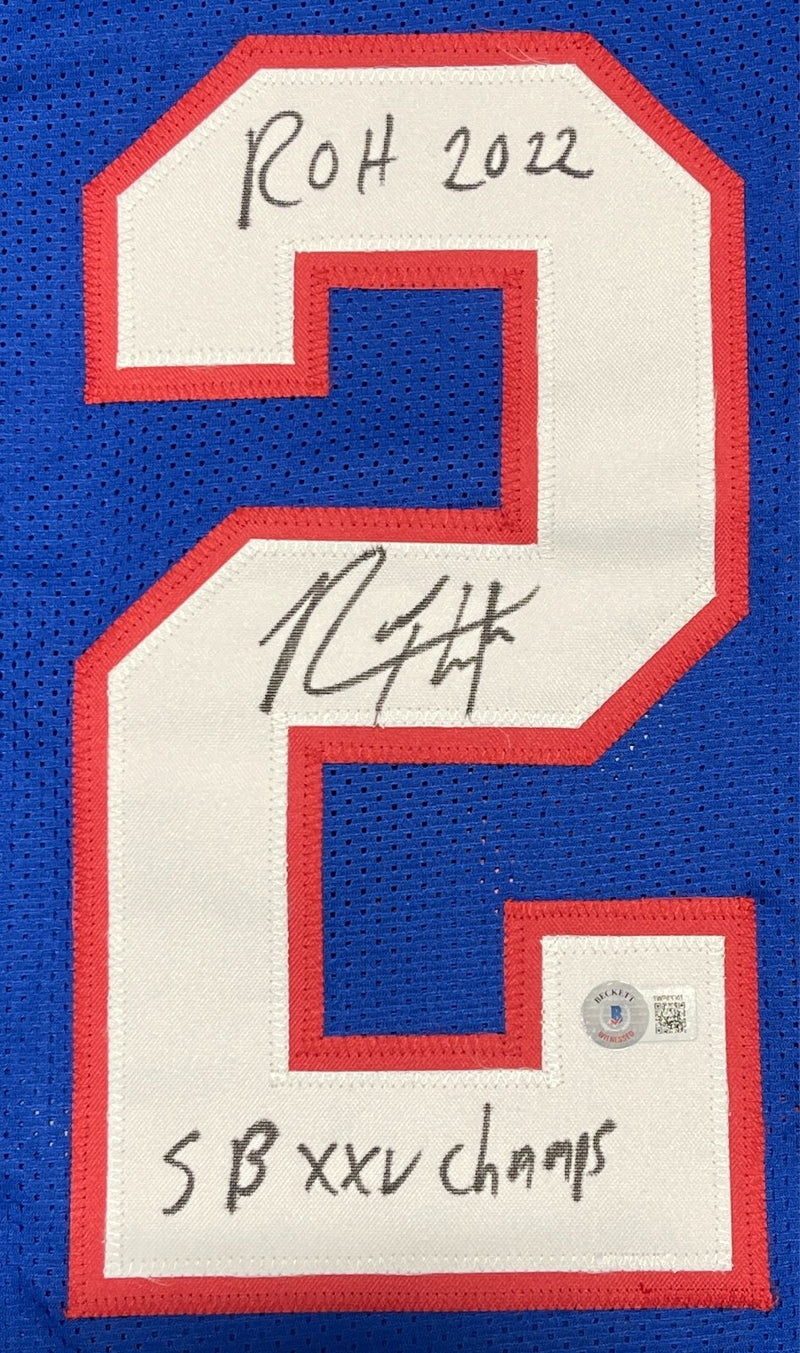 Rodney Hampton Signed New York Giants Custom Jersey (SB ROH)