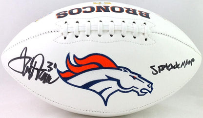 Terrell Davis Signed Denver Broncos Black Logo Football with SB MVP Inscription