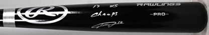 Yuli Gurriel Signed Rawlings Pro Baseball Bat - 2017 WS Champs