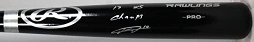 Yuli Gurriel Signed Rawlings Pro Baseball Bat - 2017 WS Champs