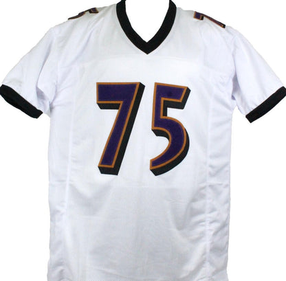 Jonathan Ogden Signed Baltimore Ravens White Custom Jersey