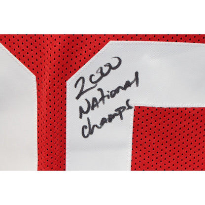 Roy Williams Autographed Red College Style Jersey (2 Inscriptions) BAS
