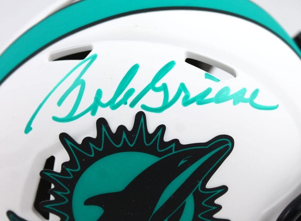 Bob Griese Signed Miami Dolphins Lunar Speed Mini Helmet