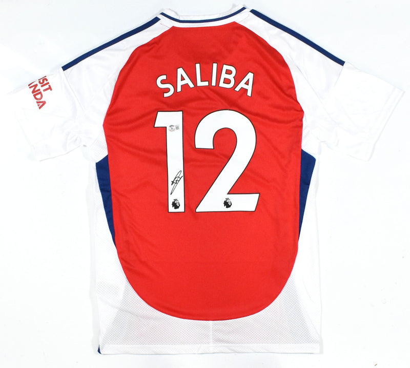 William Saliba Signed Arsenal Home Jersey