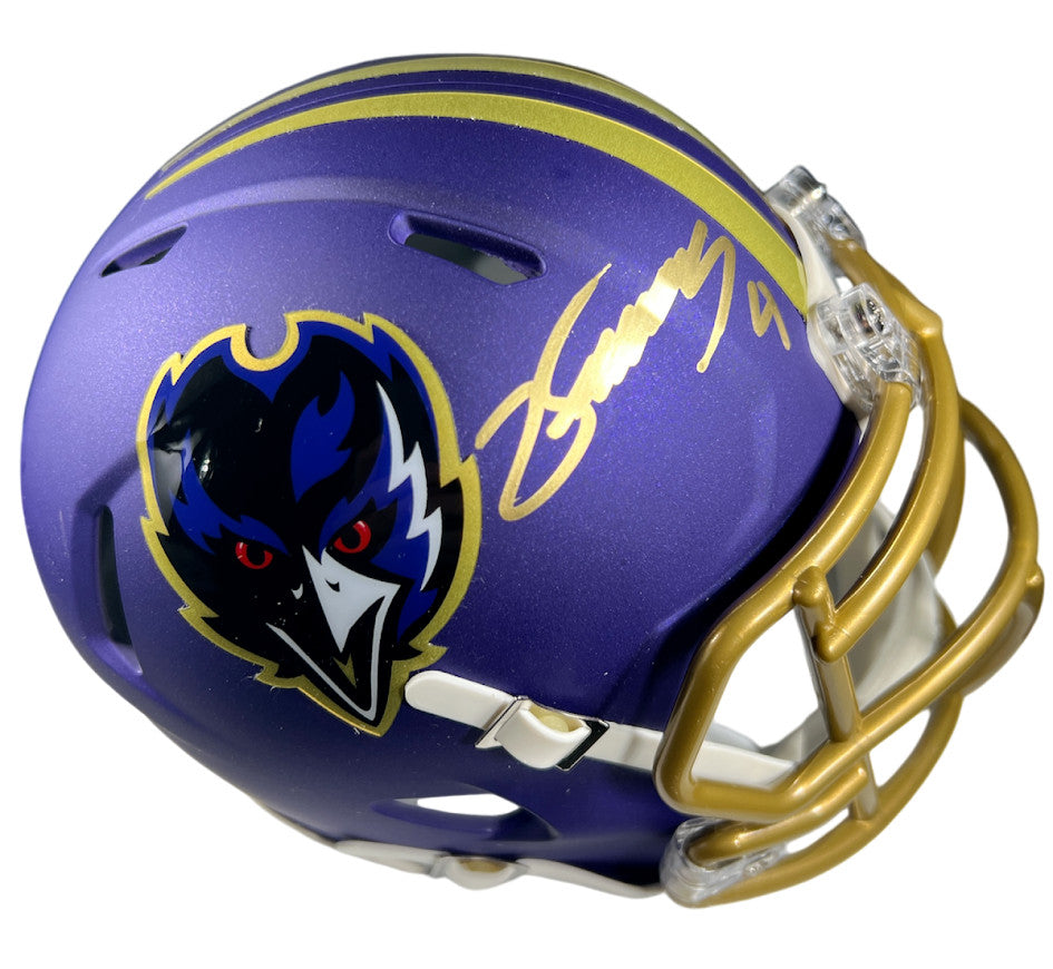 Zay Flowers Signed 2024 Alternate Mini Helmet (Baltimore Ravens)
