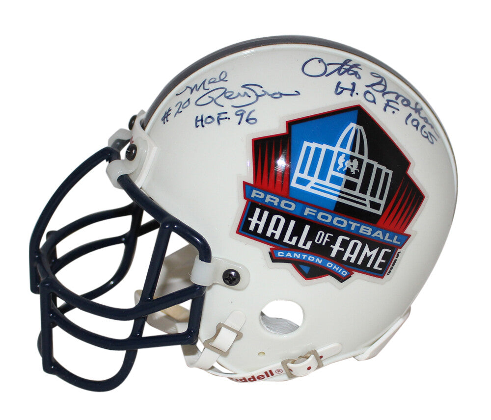 Otto Graham, Joe Perry, Lou Creekmur & Mel Renfro Signed HOF Mini Helmet JSA