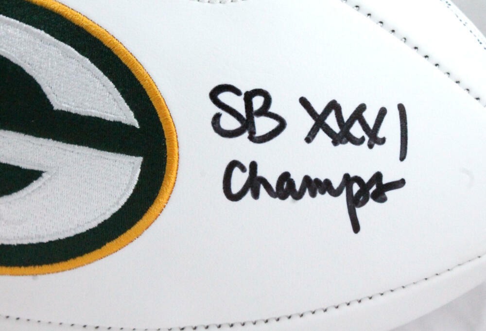 Dorsey Levens Signed Green Bay Packers Logo Football SB Champs Insc