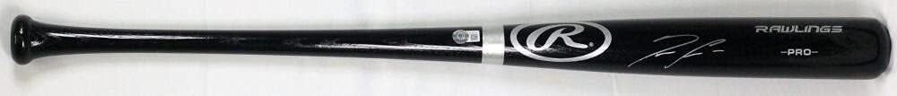 Ronald Acuna Jr. Autographed Black Baseball Bat