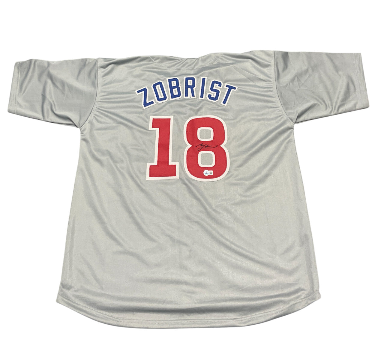 Ben Zobrist Signed Chicago Cubs Custom Jersey (Beckett BAS COA)
