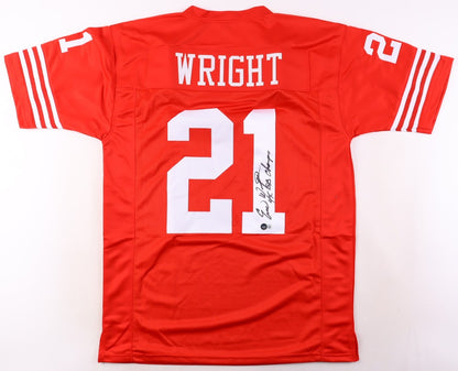 Eric Wright Autographed San Francisco 49ers Red Custom Jersey