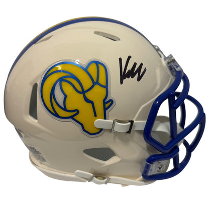 Kyren Williams Signed Los Angeles Rams Retro Mini Helmet JSA