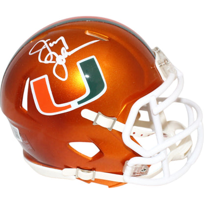 Jimmy Johnson Autographed Miami Hurricanes Speed Flash Mini Helmet