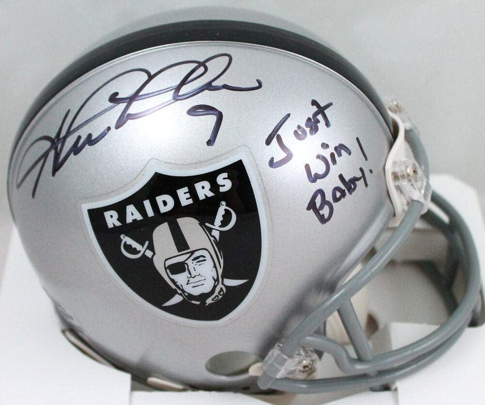 Shane Lechler Signed Oakland Raiders Mini Helmet Inscribed "Just Win Baby"