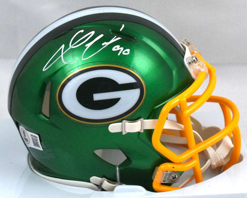 Lukas Van Ness Signed Green Bay Packers Flash Speed Mini Helmet
