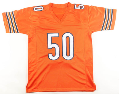 Mike Singletary Signed Chicago Bears Custom Orange Jersey "HOF 98"