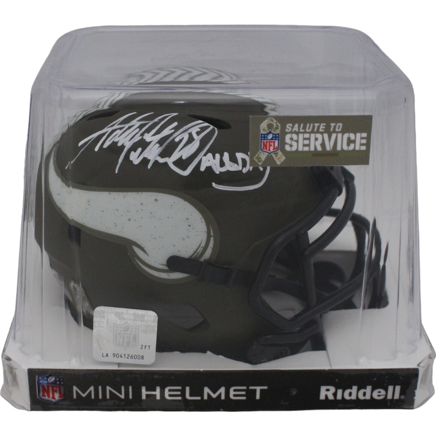 Adrian Peterson Signed Minnesota Vikings 2022 Salute to Service Mini Helmet