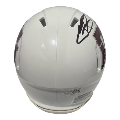 Johnny Manziel Signed Texas A&M Mini Helmet - 2012 Heisman Inscription