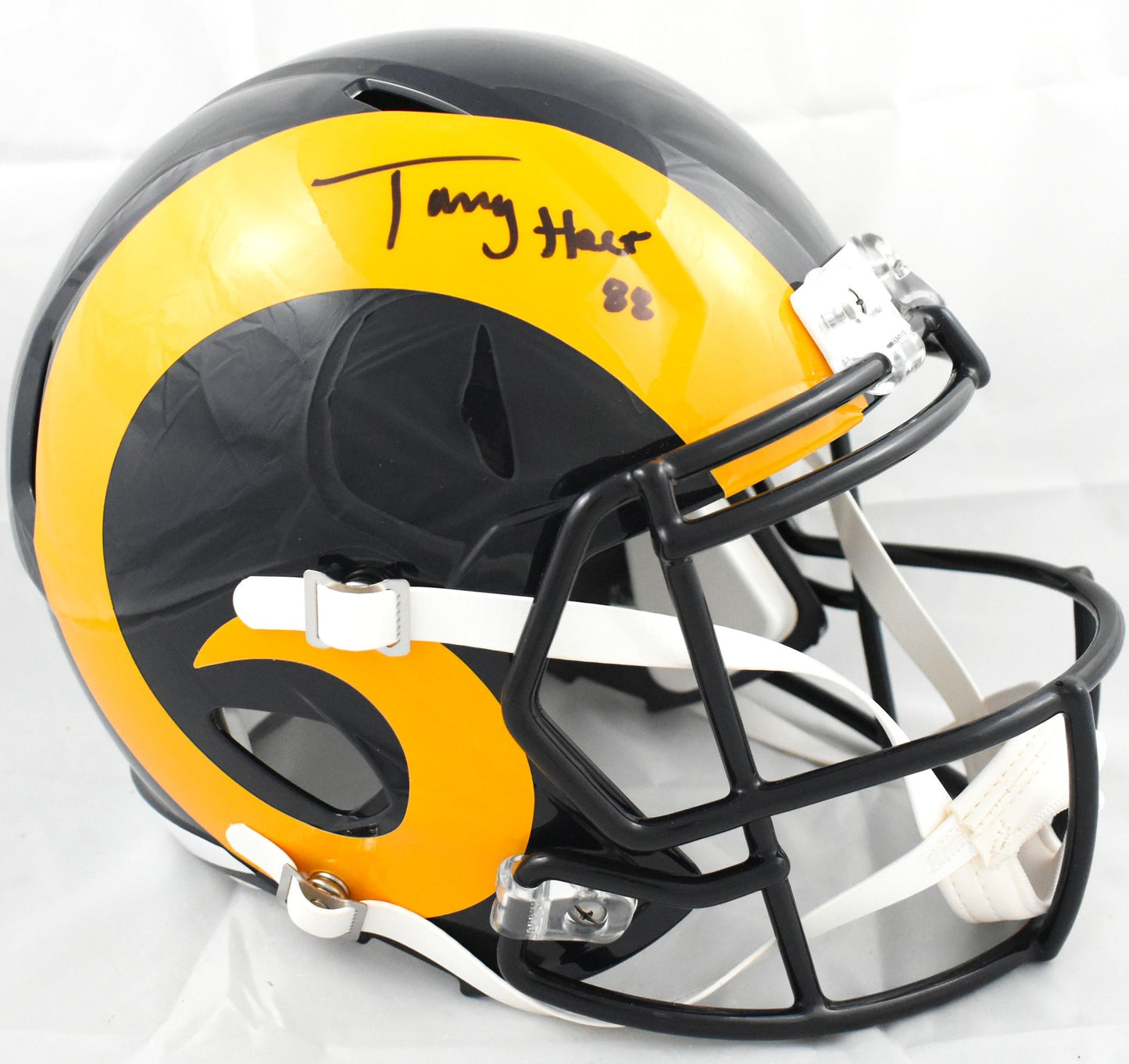 Torry Holt Autographed St. Louis Rams 1981-1999 Throwback Replica Helmet