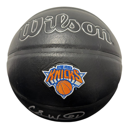 Charlie Ward Signed New York Knicks Black Wilson NBA Basketball
