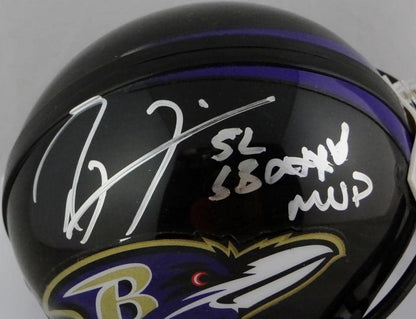 Ray Lewis Signed Baltimore Ravens Mini Helmet with SB MVP Inscription