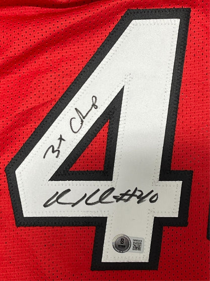 Udonis Haslem Signed Miami Heat Custom Jersey (3 Champs Inscription)