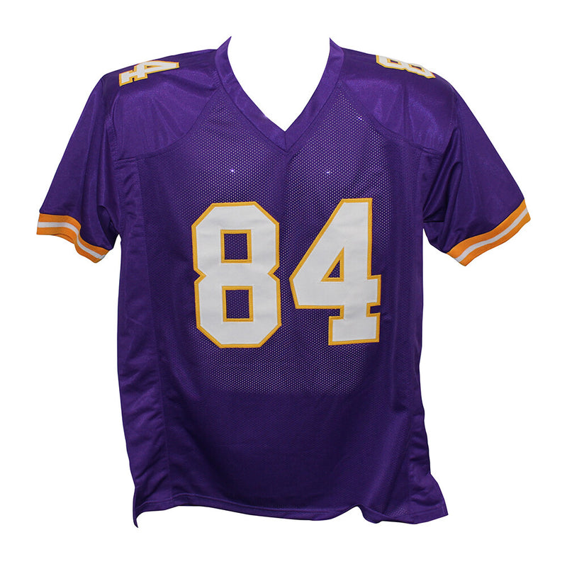Randy Moss Signed Pro Style Purple Football Jersey