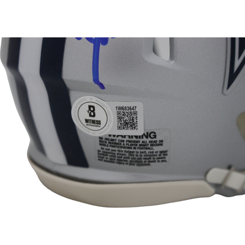 Deion Sanders Dallas Cowboys Autographed Mini Helmet Beckett COA