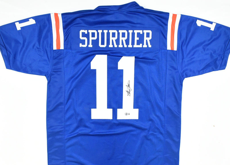 Steve Spurrier Autographed Florida Gators Style Blue Jersey
