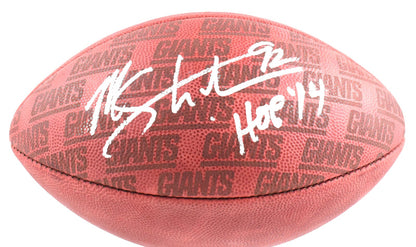 Michael Strahan Signed New York Giants "The Duke" Football - HOF Inscribed