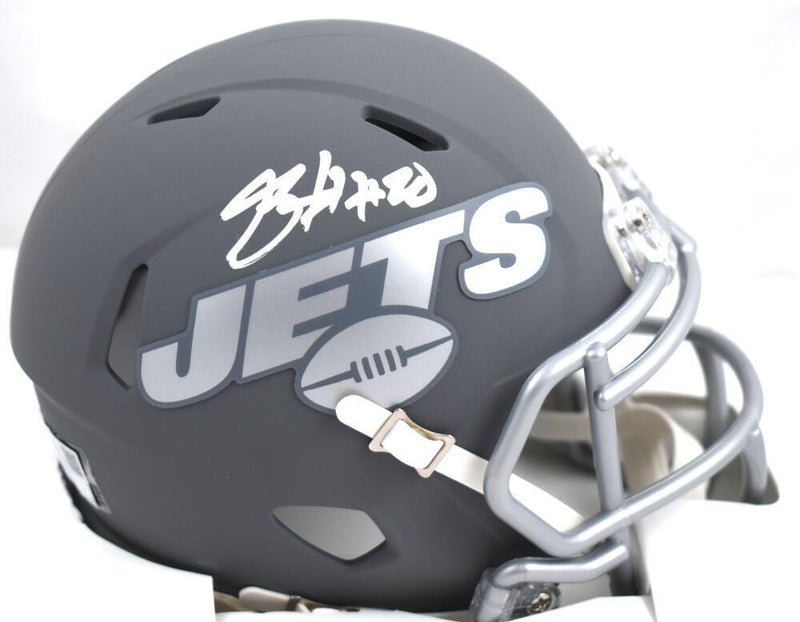 Breece Hall Signed New York Jets Slate Speed Mini Helmet