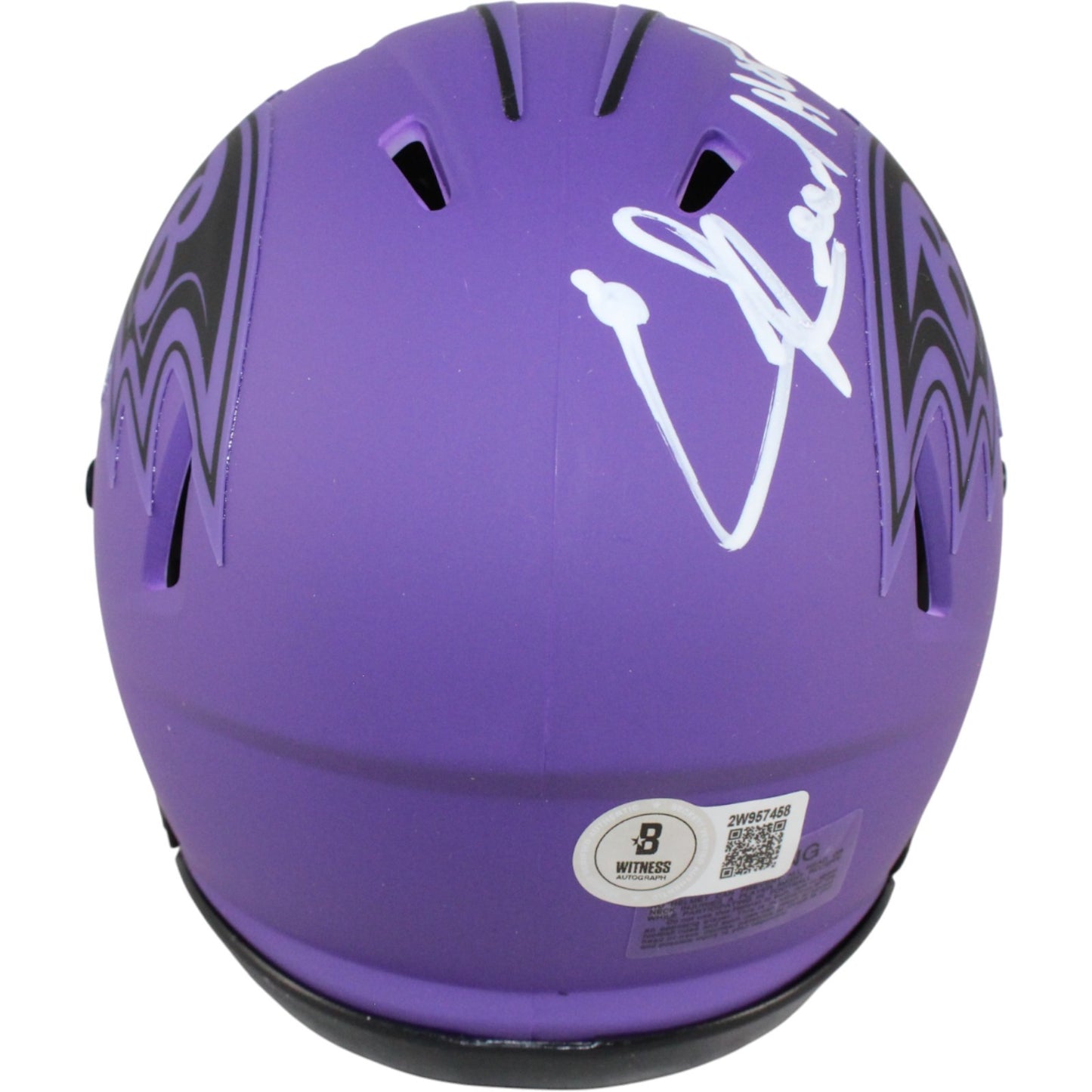 Ed Reed Signed Baltimore Ravens Rave Mini Helmet (BAS COA)