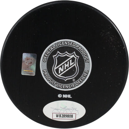 Teemu Selanne Autographed Anaheim Ducks Logo Puck (NHL Top 100, HOF)