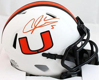 Andre Johnson Signed Miami Hurricanes Lunar Speed Mini Helmet