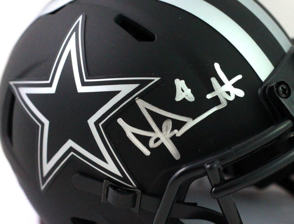 Dak Prescott Autographed Dallas Cowboys Eclipse Mini Helmet