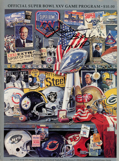 Ottis Anderson Signed Super Bowl XXV Program with SB MVP Inscription