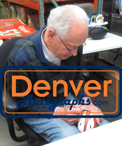 Randy Gradishar Signed Denver Broncos Lunar Mini Helmet JSA