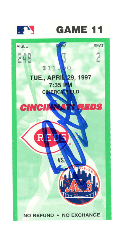 Deion Sanders Signed Cincinnati Reds 4/29/1997 Ticket Stub BAS