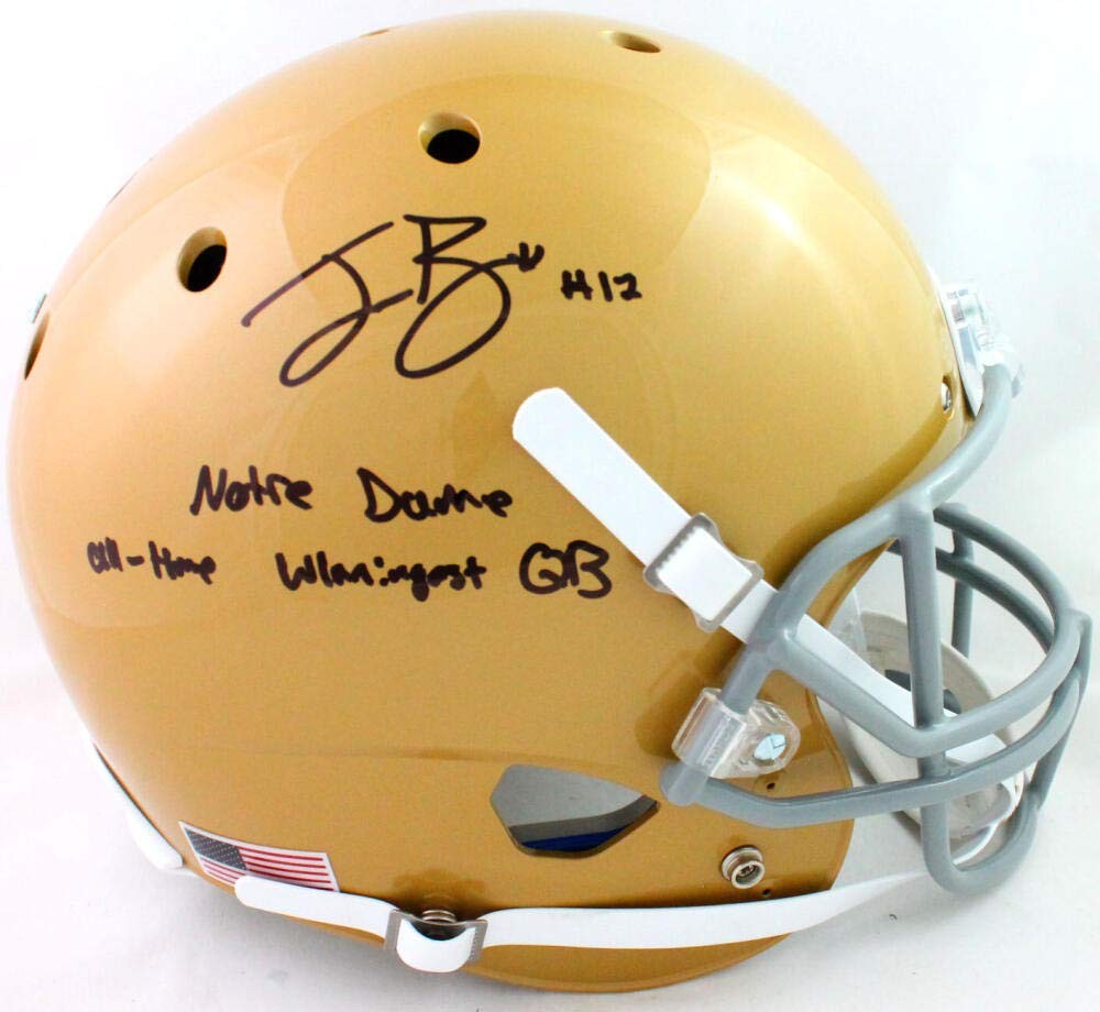 Ian Book Full Size Helmet Autographed Notre Dame Fighting Irish