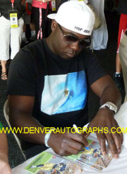 Marshall Faulk St. Louis Rams Autographed Goal Line Art Card