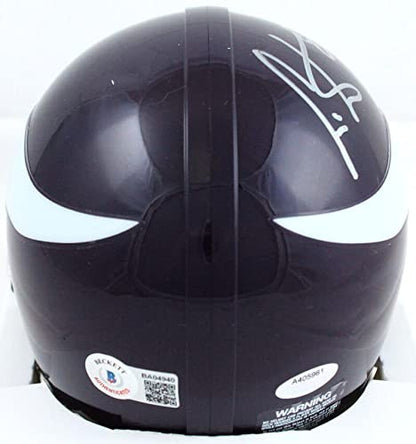 Cris Carter Autographed Minnesota Vikings Silver Mini Helmet