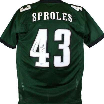 Darren Sproles Signed Philadelphia Eagles Style Jersey - SB Champs Inscription