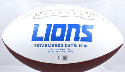 Aidan Hutchinson Autographed Detroit Lions Logo Football