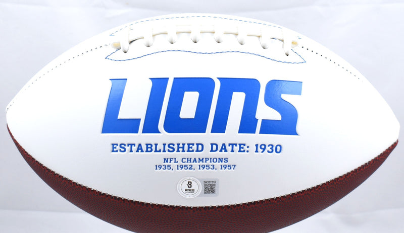 Aidan Hutchinson Autographed Detroit Lions Logo Football